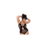 Body noir dos nu grande taille 